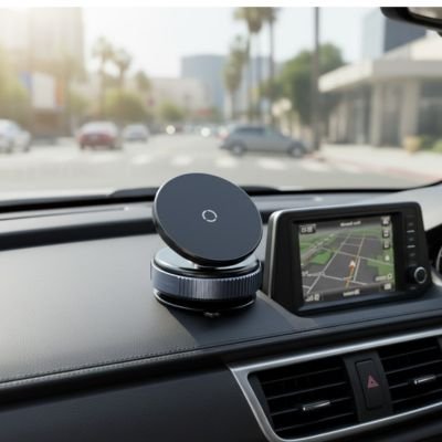 support magnetique telephone voiture socle lesté pivotant garantissant tenue ferme