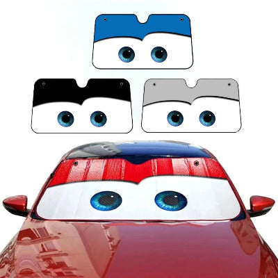 Pare-soleil voiture pare-brise avant sur pare brise voiture rouge élégant