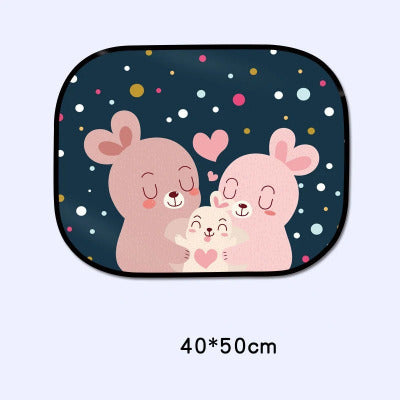Pare soleil voiture bébé lapin mignon rose grand