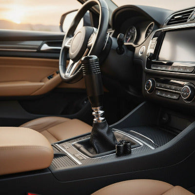 Pommeau de levier de vitesse aluminium sport noir