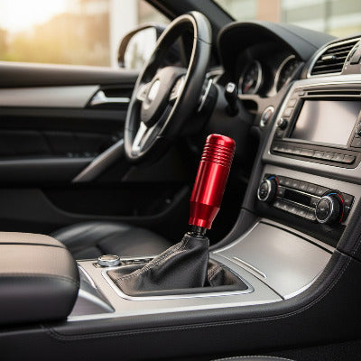 Pommeau de levier de vitesse aluminium sport rouge