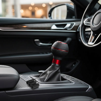 Pommeaux levier de vitesse annaux rouge