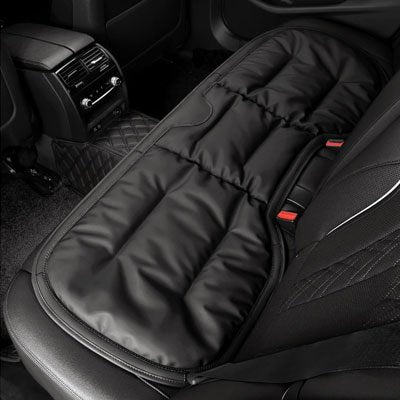 couvre siege auto noir installé siège arrière voiture noir 