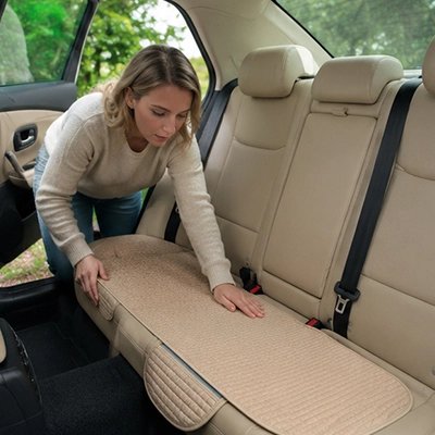 Couvre siege automobile en lin femme intallant couvre siege sur siege arriere voiture