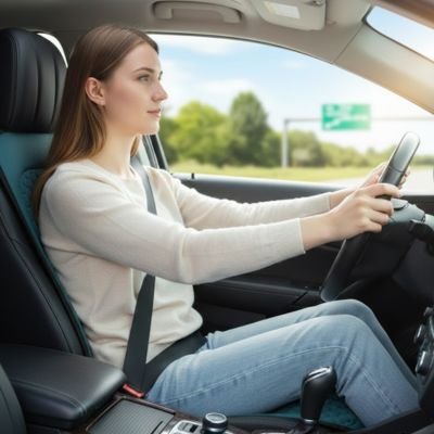 couvre siege avant voiture assure maintien optimal dos femme au volant voiture 