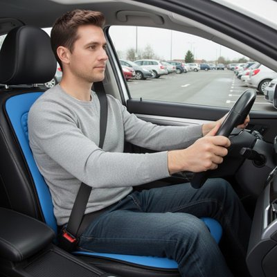couvre siège pour voiture évitant transpiration trajets prolongés homme confortable volant voiture 