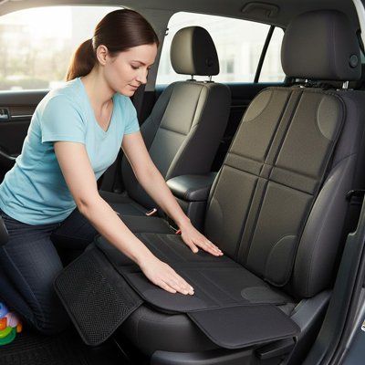 couvre sieges autos femme installant couvre siege surface assise dossier