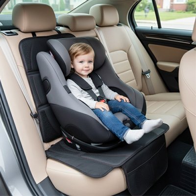 couvre sieges autos protection complète bebe installé confortable siege arriere voiture  