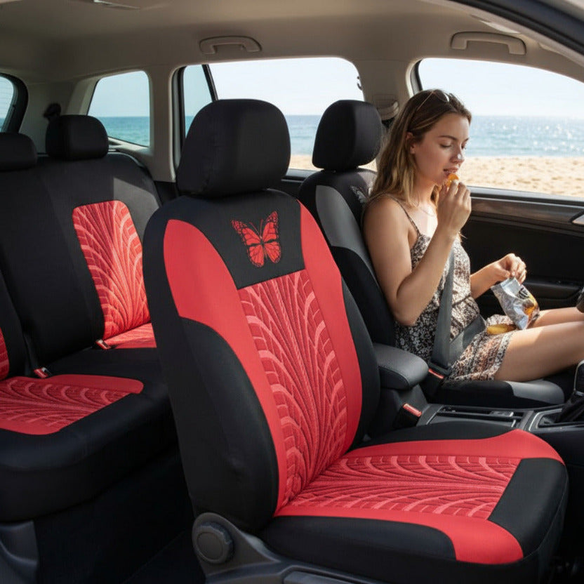 housse siege voiture femme assise confortable au volant voiture  