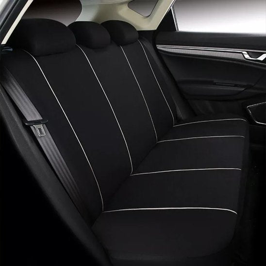 housse de voiture siege arriere noir gris surpiqûres contrastées bon aspect visuel