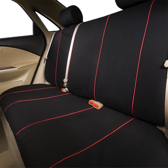 housse de voiture siege arriere noir rouge excellente résistance à l'usure 