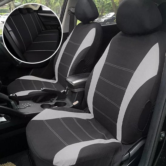housse de voiture siege avant noir gris matière adaptée toute saison