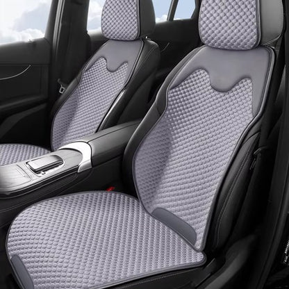 Housse pour voiture gris épousant parfaitement des contours des sièges avant voiture 