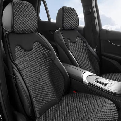 Housse pour voiture noir en soie glacée harmonisant habitacle voiture 