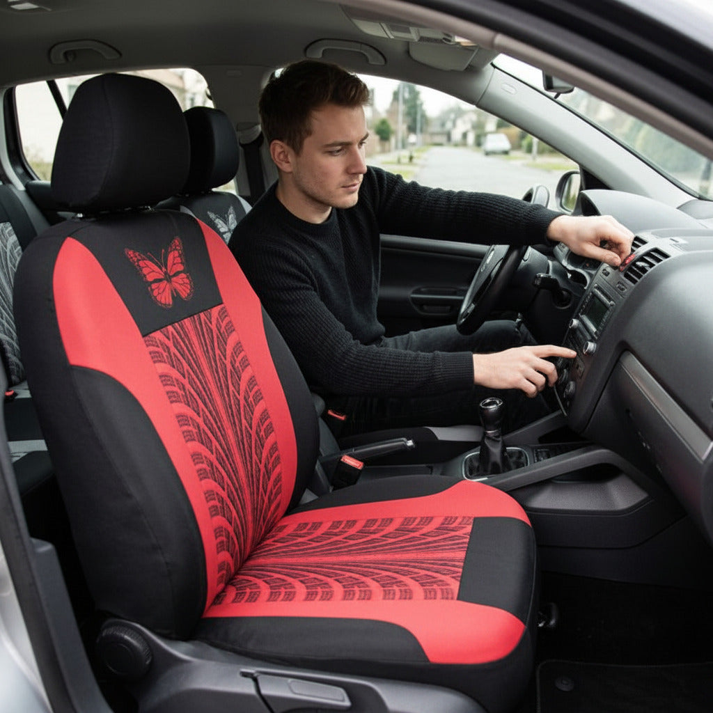 housse siege voiture confortable et respirant homme assis volant voiture 