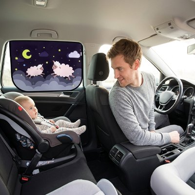Pare soleil voiture bébé papa sourit bebe siege arrriere voiture pare soleil dessin mouton