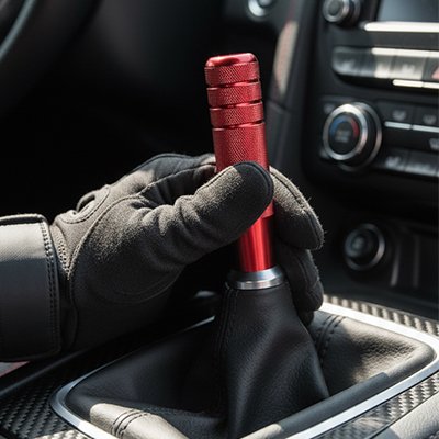 pommeaux levier de vitesse rouge antidérapante meme avec les gants  