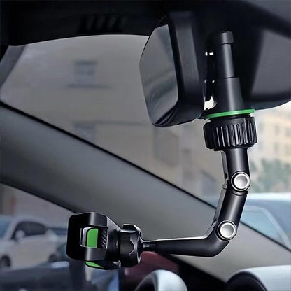support voiture pour telephone avec bras articulé flexible installé sur rétroviviseur intérieur voiture  
