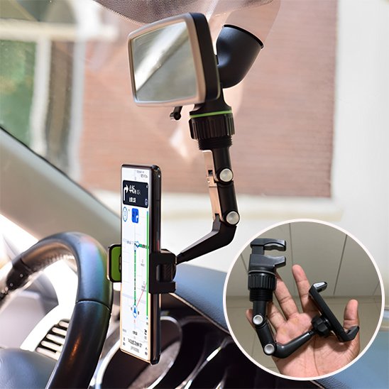 support voiture pour telephone mécanisme  déverrouillage facile une seule main
