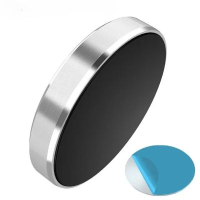 support magnetique telephone voiture argent avec plaque métallique