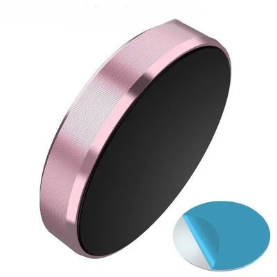 support magnetique telephone voiture rose avec plaque métallique